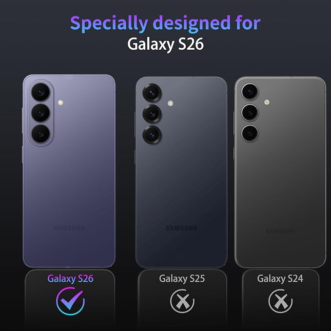Camera Lens Protector for Samsung Galaxy S26,1 Pack | Tempered Metal Glass Camera Cover, HD Clear Anti-Scratch Lens Screen Protector Film,Case Friendly,Colorful Titanium - Image 2