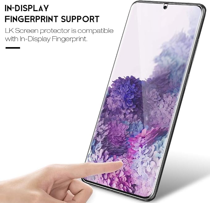 LK 4 Pack 2 Pack Screen Protector + 2 Pack Camera Lens Protector for Samsung Galaxy S20 Plus 6.7-inch, Positioning Tool, In-Display Fingerprint Support, HD Ultra-Thin, Flexible TPU Film | Positioning Tool, In-Display Fingerprint Support, HD Ultra-Thin,... - Image 3