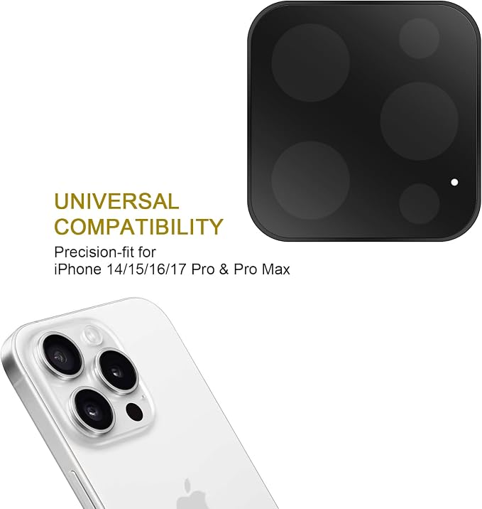Magnetic Armor Filter Lens Protector with ND16 for iPhone 14 Pro/Pro Max, iPhone 15 Pro/Pro Max, iPhone 16 Pro/Pro Max, iPhone 17 Pro/Pro Max, Black, 1 Pack - Image 2