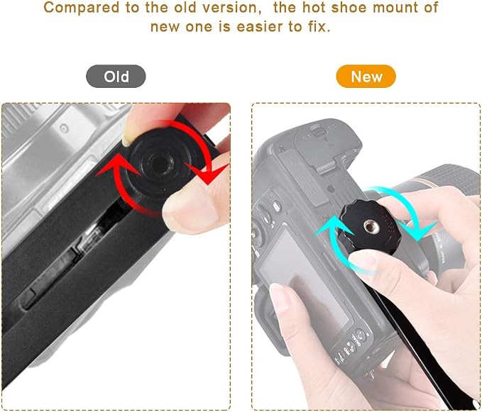 UTEBIT 8 inch Flash Bracket, with 1/4" Screw Hot Shoe Mount, Black | 2 Pack Dual Camera Mount Extension Bar, Straight Flash Bracket Tripod Mount for DSLR Camera LED Light Studio Video Microphone - Image 3