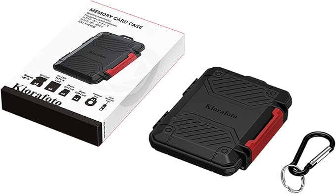 IP67 Waterproof Memory Card Case, Anti-Shock Memory Card Holder for 8 SD SDHC SDXC Cards,4 Micro SD SDHC SDXC TF MSD Cards,4 CFexpress Type-A CFA,2 Nano SIM Storage Carrying Case - Black - Image 9