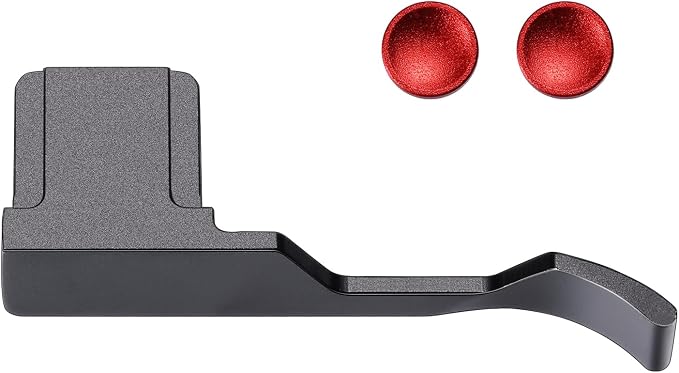 Thumb Hand Grip + Shutter Button for FUJIFILM X100VI/X100V - Black | Aluminum thumb grip for FUJIFILM X100VI/X100V improves handling & stability, protects contacts, for street photography by DBZZ
