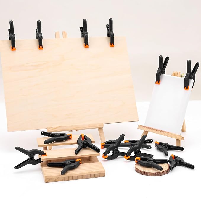 72 Pack 3.5 inch Plastic Spring Clamps, Backdrop Clips | Black Heavy Duty Clips, Plastic Clamps for Crafts, Backdrop Stand, Woodworking, Photography - Image 7