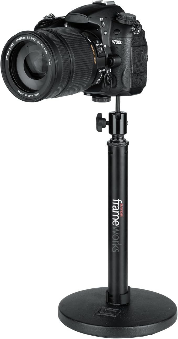 Gator Frameworks Camera Mount Mic Stand Adapter (GFW-MIC-CAMERA-MT) | Ball-and-Socket Head, Standard 1/4-20 Camera Threads, 360-Degree Rotation, 180-Degree Tilt - Image 12