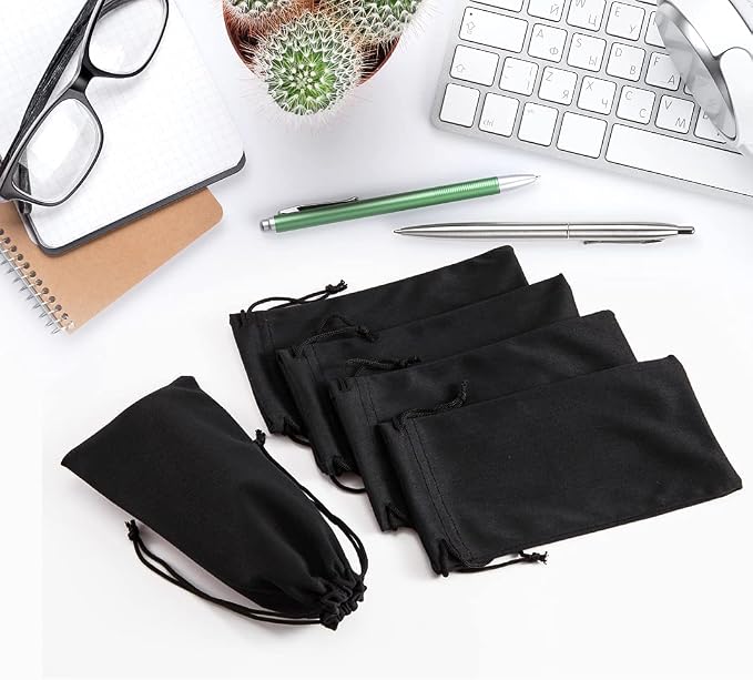 TRIUMPH VISION Glasses Case Soft Eyeglass Case Sunglass Pouch Cloth 3 Pack | Thick Microfiber Pouch Drawstring Pouch Eye Glass Bag Sunglasses Sleeve Storage, Lens Protection Cover,Cleaning Lens Screen - Image 7