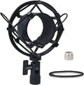 SUUNTOK Shock Mount Microphone Holder Anti-Vibration Suspension Shock Mount Holder Clip for 47mm-53mm Diameter Condenser Mic Like AT2020, AKG P120, Rode NT1A, TLM102 (Black) by Grneric