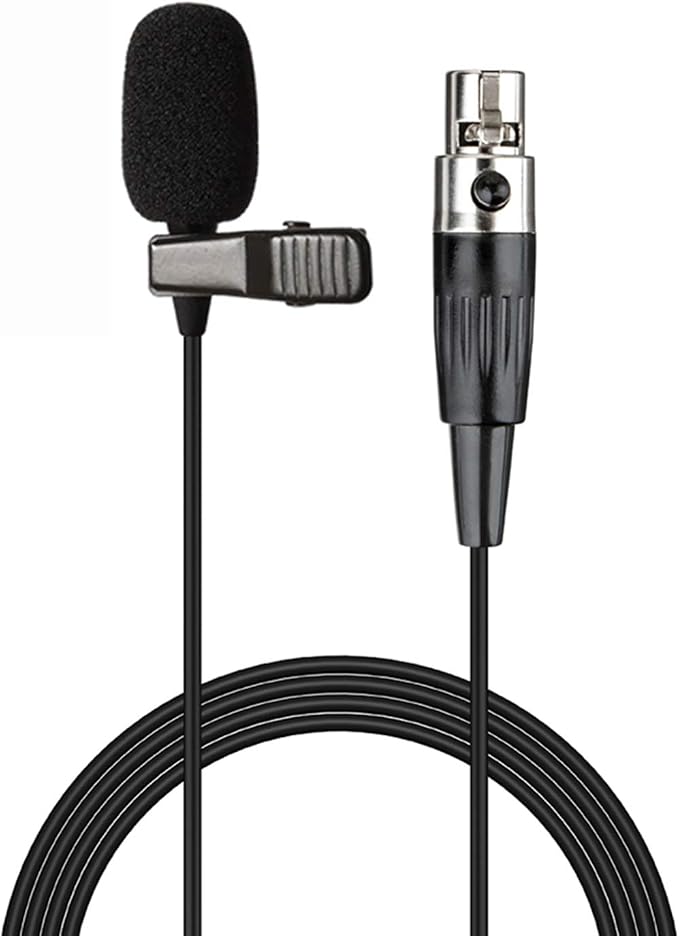 Lavalier Microphone Lapel Microphone Compatible with Shure Wireless Transmitter - Unidirectional Condenser Mic - Mini XLR TA4F Plug by Sujeetec