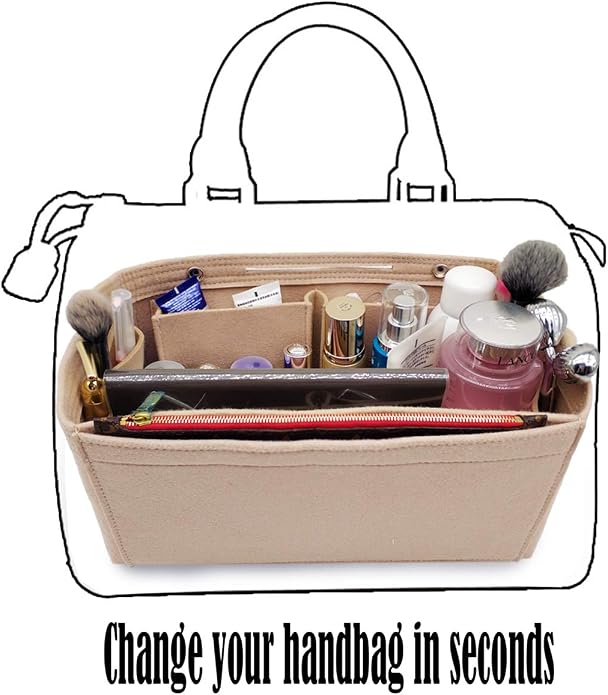 LEXSION Purse Organizer Insert Multi Pocket Bag Organizer Shaper | zipper bag, tote shaper, multi pocket bag, handbag shaper, various sizes - Image 6