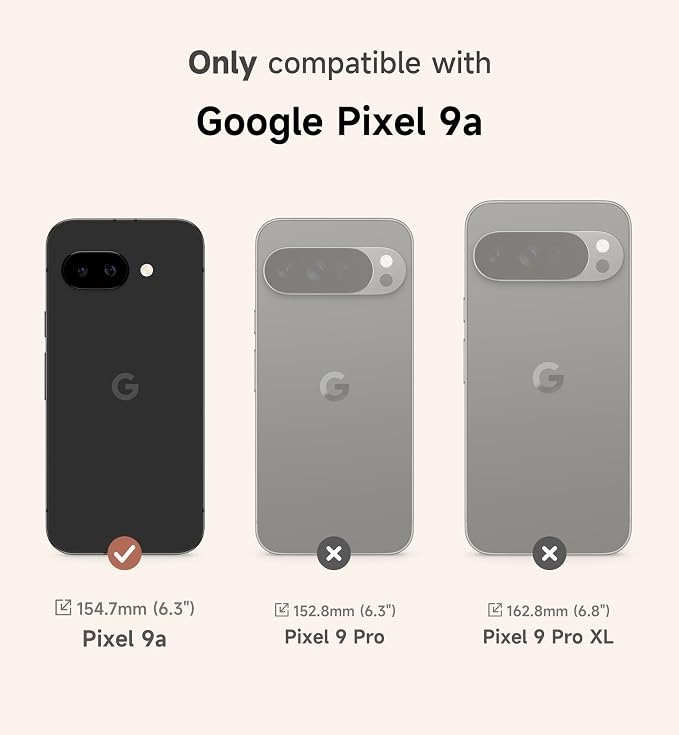 SURITCH for Google Pixel 9a Phone Case, Compatible with MagSafe, Protective Cover with Camera Cover & Adjustable Metal Kickstand for Pixel 9a -Black - Image 2