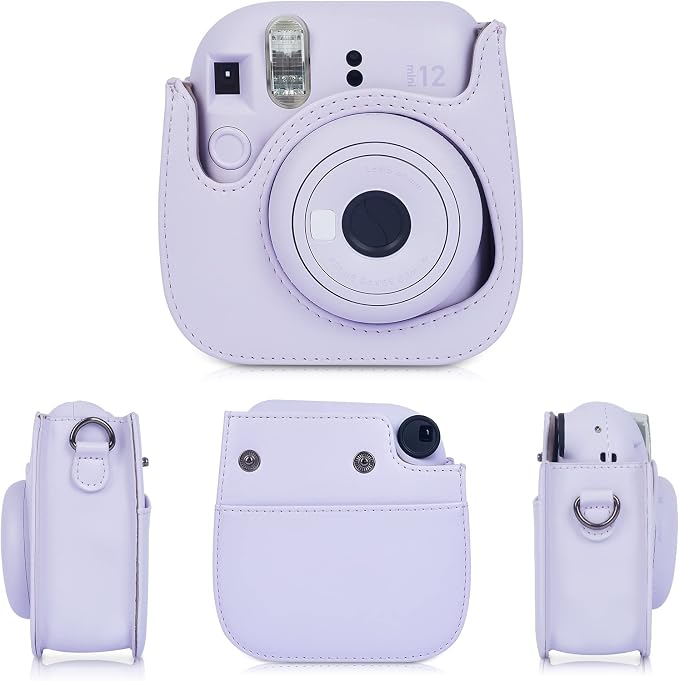 Instant Mini 12 Camera Accessories Compatible with Fujifilm Instax Mini 12 Camera Include Case/Album/Wall Hang Frames/Film Frames/Border Stickers/Corner Stickers (Lilac Purple) - Image 2