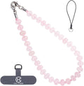 CH.yishi Crystal Beaded Phone Charm Wrist Strap Camera Lanyard | Handmade Cell Phone Chain,with Tether Tab,Keychain Bag Wallet Natural Stone Charm,Headphone Gemstone Decor,Camera Wrist Strap by CHyishi