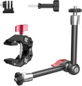 9.8" Magic Arm Clamp Kit with 1/4" 3/8" Screw 360° Ball Heads Articulating Arm with Super Clamp Camera Monitor Mount for Light Monitor Webcam or Camera 1.5kg for Table Tube by Taisioner