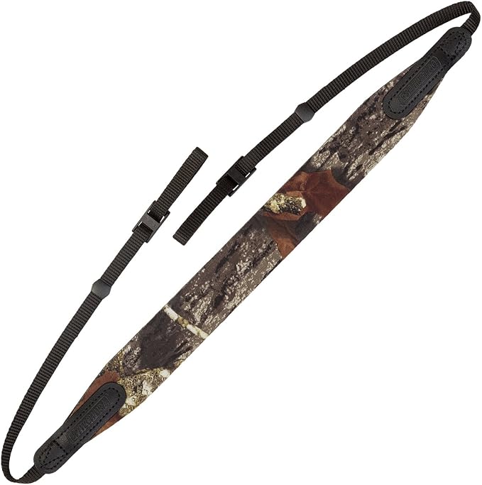 OP/TECH USA E-Z Comfort Strap – Lightweight Neoprene Neck Strap for DSLR, Mirrorless & Binoculars | Slim, Padded, Adjustable 3/8" Webbing – Nature Pattern, Made in USA by OPTECHusa
