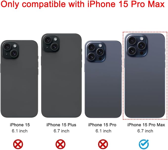 2 Set Back Rear Camera Lens Glass Replacement for iPhone 15 Pro Max with Reparing Toolkit - Image 2