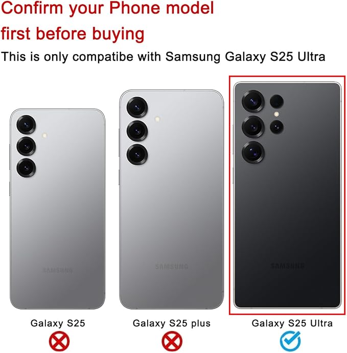 2 Sets Back Rear Camera Lens Glass Replacement for Samsung Galaxy S25 Ultra 6.9-inches with pre-Installed Adhesive and Reparing Toolkit - Image 2