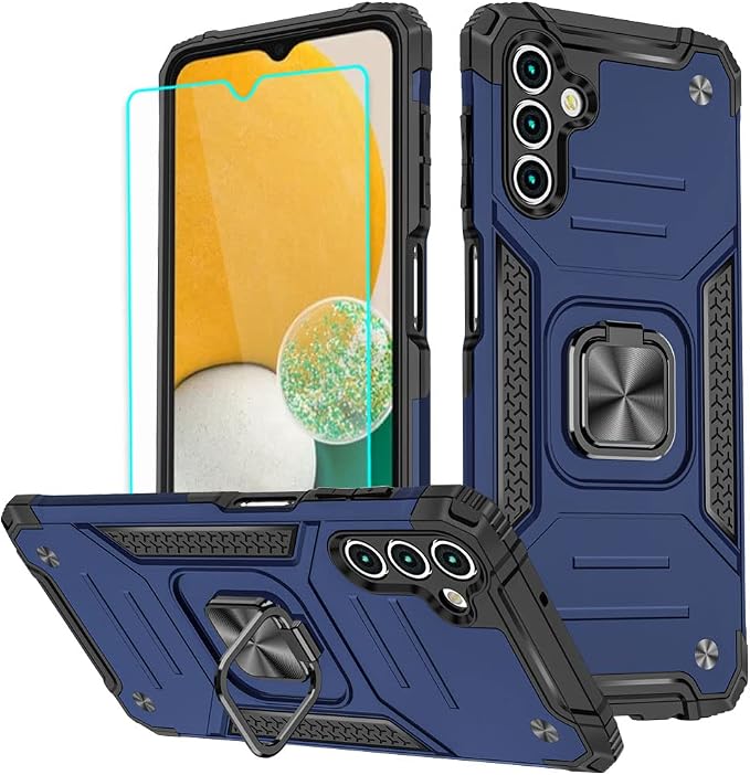 HNHYGETE for Samsung A13 5G Case, Galaxy A13 5G Case with Screen Protector, 360°Military Grade Rotatable Kickstand (Heavy Duty) Protective Cases for Samsung Galaxy A13 5G (Blue) by HNHYGETE