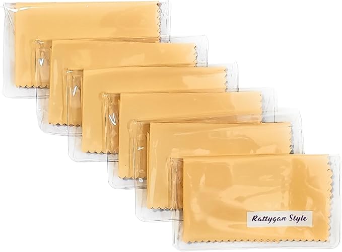 Premium Microfiber Cleaning Cloth in Individual PVC Pouches - Glasses Cleaning Cloth for Eyeglasses, Screens, Phones, Computer, Camera Lens, and Delicate Surfaces (6 x 1Pack) - Image 8