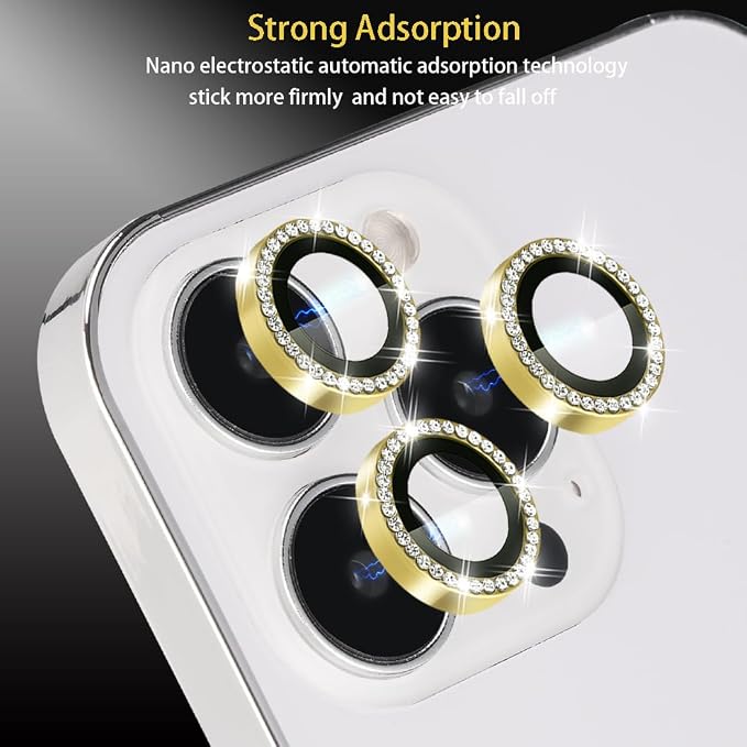 Camera Lens Protector for iPhone 16 Pro/16 Pro Max, Diamond Gold | Tempered Glass, Auto-align Tray, Easy Installation, Case Friendly, Anti-Scratch, HD Clear, Ultra Slim - Image 4