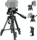 NEEWER Entry Level Version TP52 Mini Desk Phone Tripod Camera Webcam Stand | Compatible with iPhone for Video Recording, Small Compact Table Top DSLR Camcorder Stand, 3 Way Pan Tilt Head, Phone Holder by Neewer