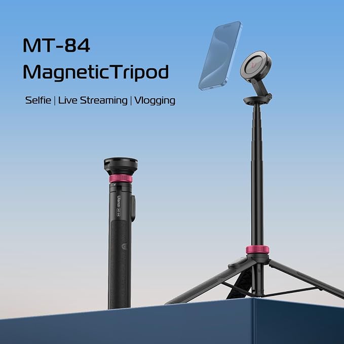 ULANZI 61'' Magnetic Selfie Stick Phone Tripod with Wireless Remote, Extendable Cell Phone Holder Stand, Compatible with MagSafe, Cellphone Tripod for iPhone 17 16 15 14 13 12 and Android Phones - Image 2