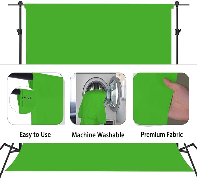Green Screen Backdrop for Photoshoot, Fabric 8x10ft | Versatile Studio Photo Backgrounds, Non Reflective, Easy to Use, for Portraits, Product, Party, Video Creation - Image 6