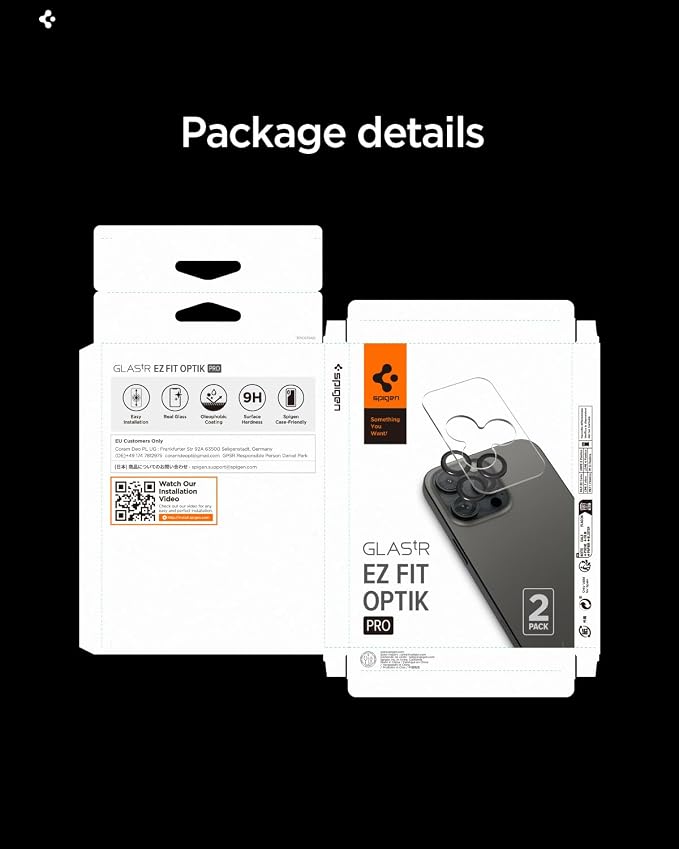 Spigen Camera Lens Protector for iPhone 17 Pro Max / 17 Pro - Silver | GlasTR EZ Fit Optik Pro, 9H+ Tempered glass, Scratch resistant, Auto-align tray, Original photo quality, Case-friendly, 2Pack - Image 8