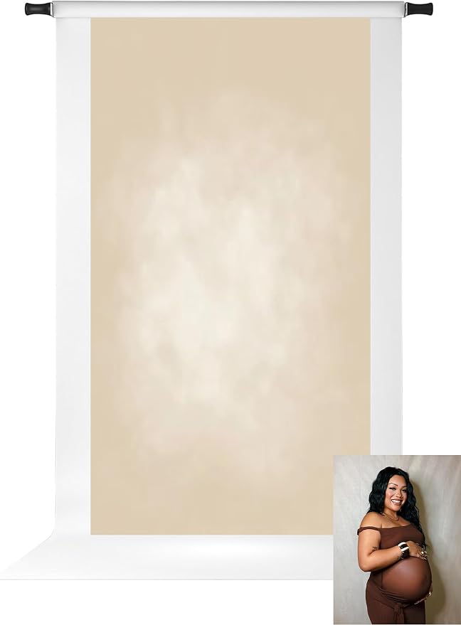 Kate Beige Photography Backdrops Abstract Photo Backdrop Poratrait Background for Photoshoot, 10x20ft by KateBackdropforPhotography