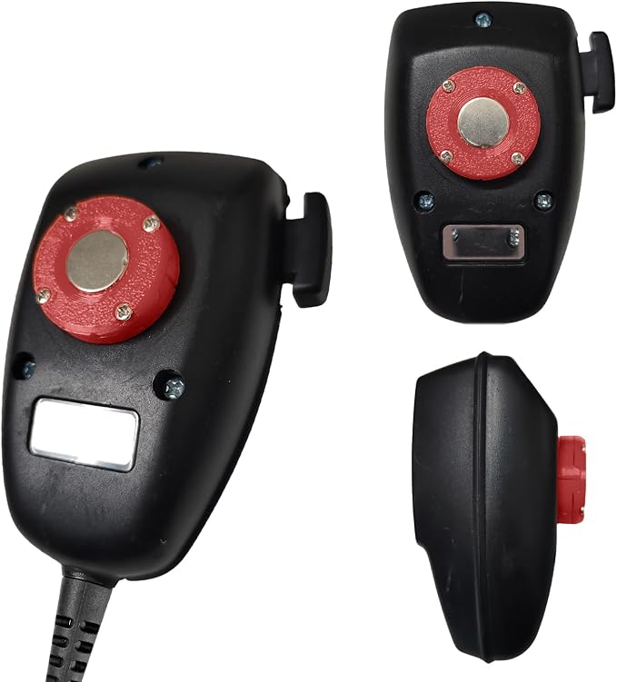 CB Mic Holder | Magnetic Mobile Radio Mic Car Mount Holder | CB Mic Hanger | for Kenwood KMC-30 KMC-32 KMC-35 KMC-36 Motorola PMMN4090 HMN3596A HLN9073 RMN5052A | with Adhesive Back (Red) - Image 4