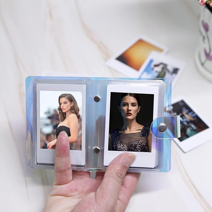 Ruibytree 2 Pack Holographic Small Photo Album 2x3 for Fujifilm Instax Mini | 72 Instant Photo Capacity, Portable Size, Acid-Free Pages, Snap Closure, Fits Polaroid 2x3 Prints, Carry Favorite Memories - Image 8
