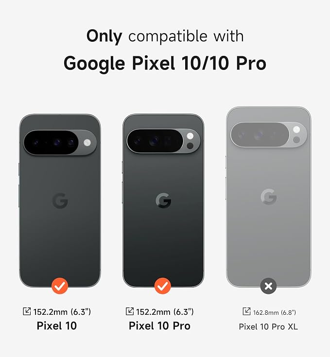 SURITCH for Google Pixel 10/10 Pro Phone Case, Compatible with MagSafe, Protective Cover with Camera Cover & Adjustable Metal Kickstand for Pixel 10/10 Pro 2025 -Black - Image 2