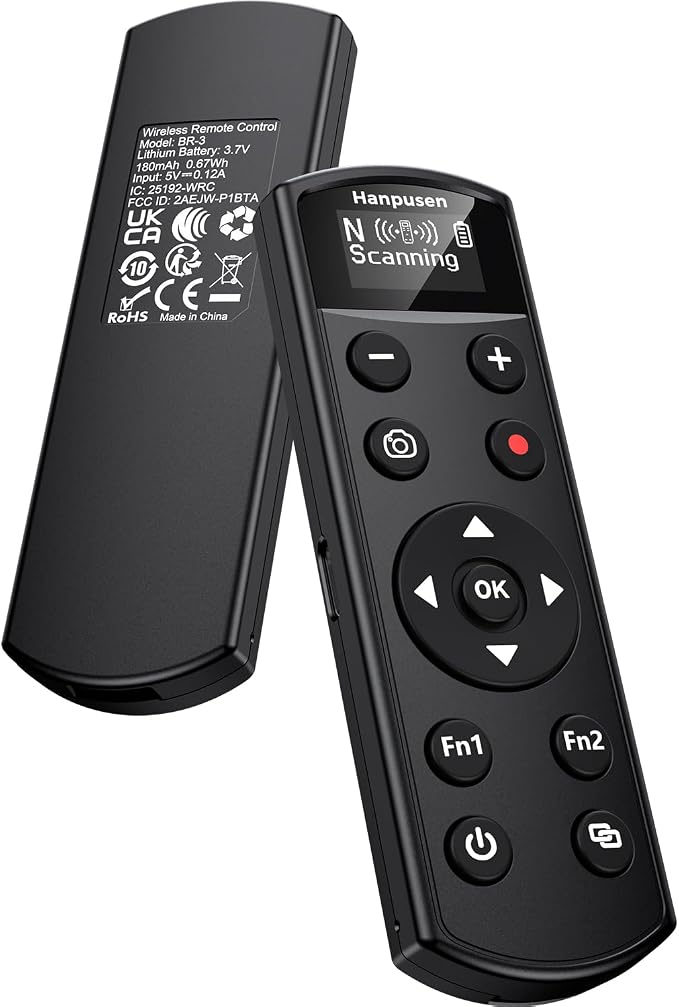 for Nikon Camera Remote Control, Hanpusen Rechargeable Wireless Shutter Release with OLED Screen for Nikon Z6 III/Zf/Z5II/Z50/Z50 II/ZR/Z fc/P1000/P1100/P950/A1000/Z6 II/Z30/Z5/Z7 II, Replace ML-L7 by HANPUSEN