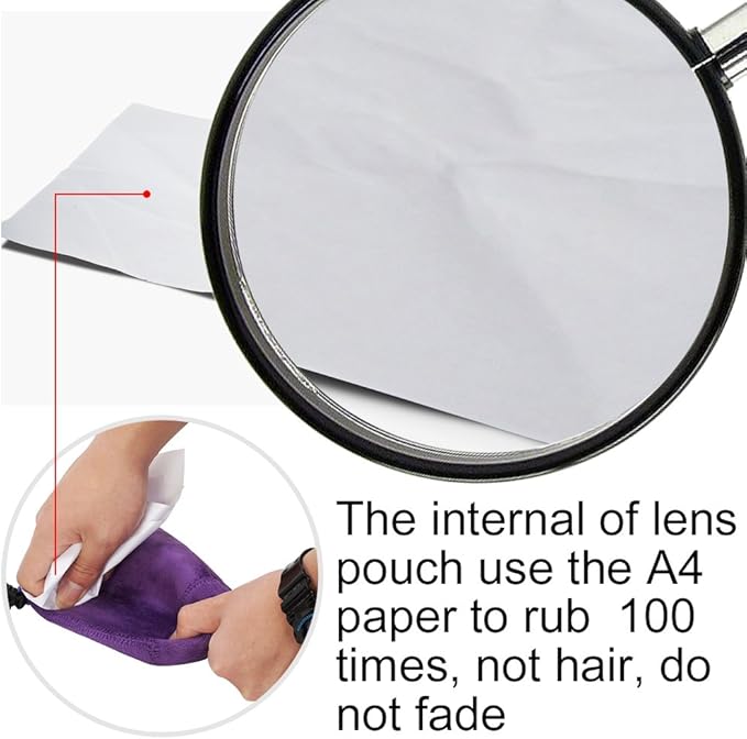 CADeN Lens Pouch Set 4 Pack Replacement Compatible for Canon, Nikon, Sony, Pentax, Olympus (Small, Medium, Large, X Large) Camera Lens Case Bag Thick Protective Neoprene Pouch Soft Plush for DSLR Lens - Image 4