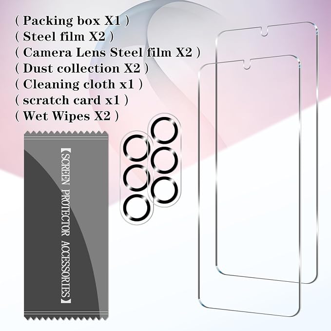 BIGFACE Galaxy S26 Tempered Glass Screen Protector + Camera Lens Protector [ 2 + 2 Pack ][Case Friendly] [Anti-Scratch] [Ultrasonic Fingerprint Unlock] Clear HD Protective Film for Samsung Galaxy S26 - Image 7