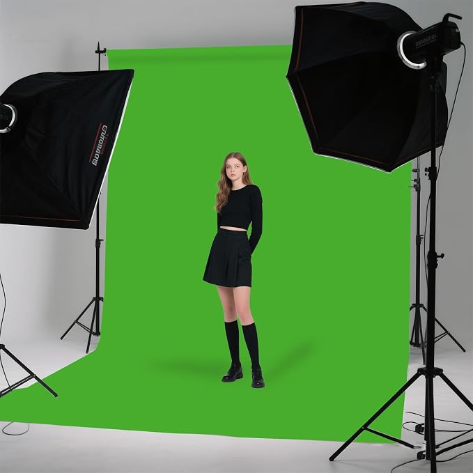 Green Photo Backdrop for Photoshoot Background Photography 10x10ft | Polyester, Chroma Key, Live Streaming, Zoom Video Studio, Online Courses - Image 4