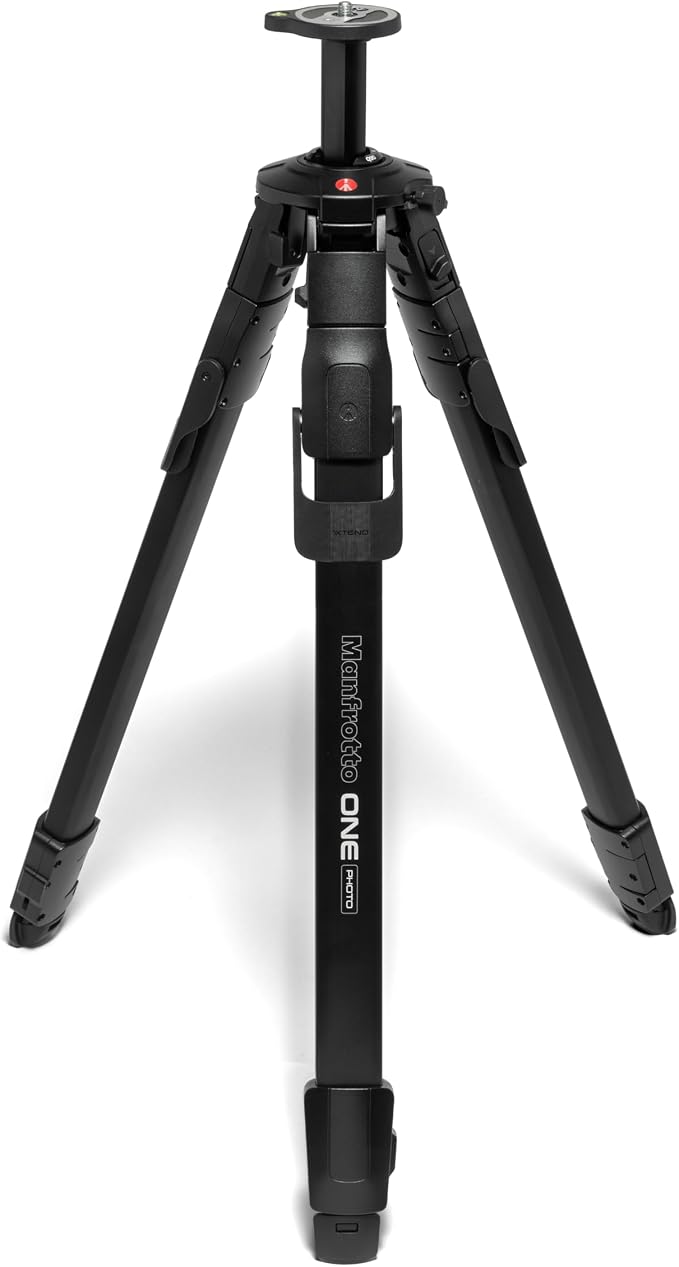 Manfrotto ONE Photo, Aluminum Tripod, 26.4 lbs Load, 90° Horizontal Column, XTEND Legs Fast Setup, Sliding Center Column, Modular Feet, Professional Photo Tripod for DSLR & Mirrorless Cameras by Unknown