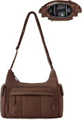BAGSMART 2 in 1 Puffy Camera Bag for Photographer Everyday Shoulder Bag | Camera Sling Bag with Pockets Crossbody Bag Digital Camera Case for DSLR/Mirrorless Coffee Brown by BAGSMART