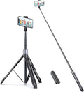 ATUMTEK 60" Selfie Stick Tripod, All in One Extendable Phone Tripod Stand with Bluetooth Remote 360° Rotation for iPhone and Android Phone Selfies, Video Recording, Vlogging, Live Streaming, Black by ATUMTEK
