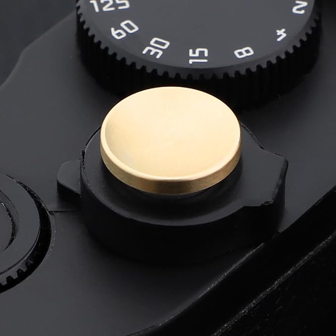 Exquisite Copper Concave Shutter Release Button for Fujifilm XE5 GFX100RF XM5 X-T5 X-T4 X-T3 X-T30 X- X-T20 X-PRO3 X100VI X100V X-E4 X-E3 for Leica Q3 M10 for Sony RX1 R etc,Diameter 0.47in - Image 2