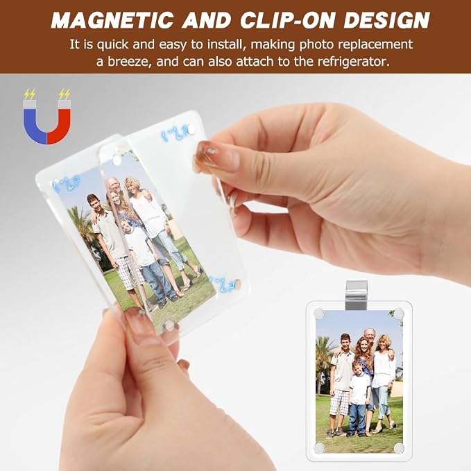 Car Picture Holder, Magnetic Car Picture Frame with Visor Clip Personalized Photo Holder Cars Accessories Photo Holder Displays(1pc,9 * 6cm) - Image 6