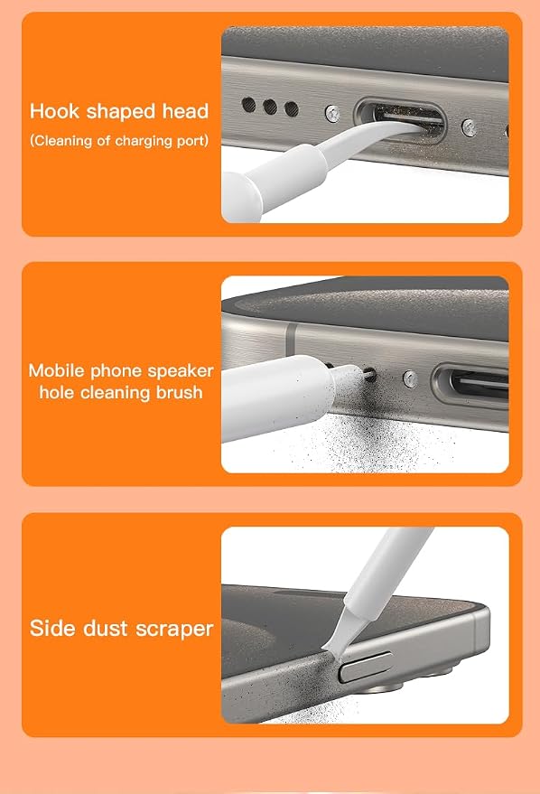 32-in-1 Electronics Cleaning Kit for Phone, Earbuds, Keyboard & Camera Lens | Charging Port Cleaner | Compatible with iPhone, AirPods, Android Devices, Laptop & Monitor | All-in-One Cleaning - Image 7