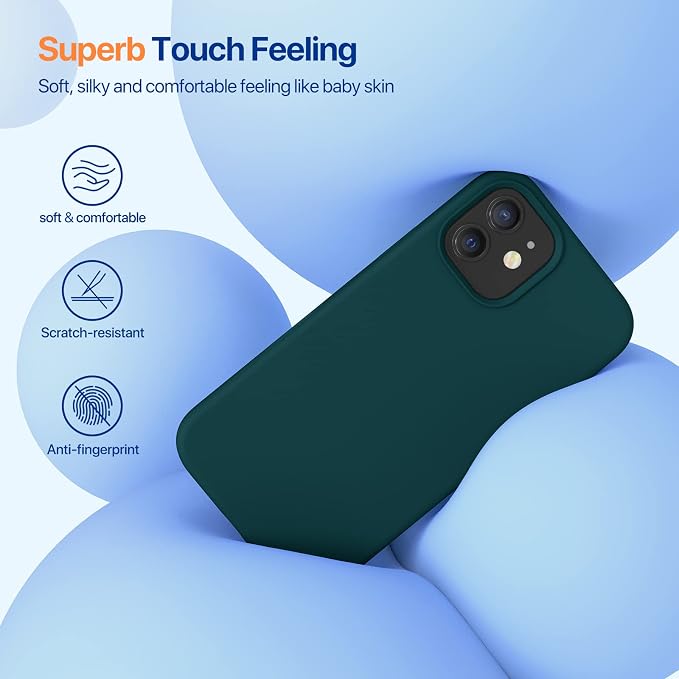 Miracase Silicone for iPhone 12 Case and iPhone 12 Pro Case, Teal | Liquid Silicone Gel Rubber Shockproof Drop Protection Phone Case for iPhone 12/12 Pro 6.1 inch - Image 3