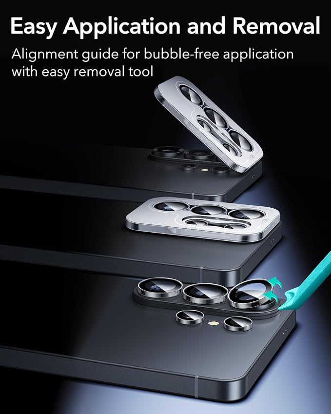 ESR for Samsung Galaxy S26 Ultra Camera Lens Protector, 1 Pack, Clear | Individual Camera Cover, 9H Tempered Glass, Original Camera Clarity, Scratch-Resistant, Case Friendly - Image 7