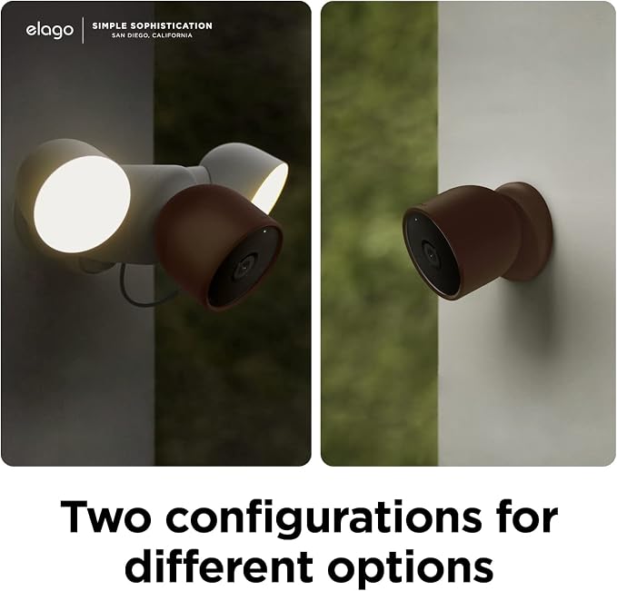 elago Silicone Cover for Google Nest Cam Outdoor or Indoor (Battery) | Magnetic Mount Cover Included, All Weather Protection, Easy Installation [Dark Brown] (NOT Compatible with wired, 2nd gen) - Image 3