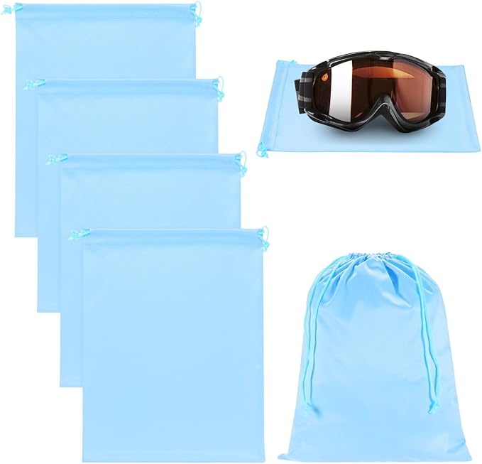 M METERXITY Ski Goggle Bag, Soft Microfiber Pouch Bags Case with Drawstring for Snow Goggles/Camera Lenses/Sunglasses by MMETERXITY
