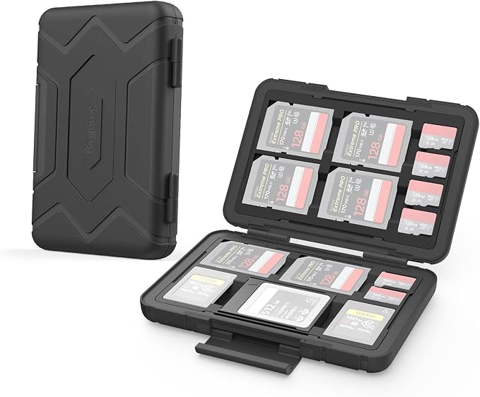 SMALLRIG Memory Card Holder Case 15 Slots, Water-Resistant for SD Card, Micro SD Card, CFexpress Type A/Type B Card, XQD Card - 3192 by SmallRig