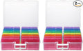novelinks Photo Storage Box and 16 Inner 4" x 6" Photo Storage Containers | 2Pack Color, Photo Albums 4x6 Pictures, Photo Organizers and Storage, Card Game Storage, Task Boxes for Special Education by novelinks