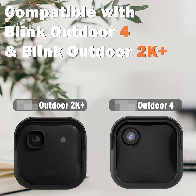 Silicone Case for All-New Blink Outdoor 4 (4th Gen) / 2K+ (Black, 1 Pack) | Weatherproof Protective Skin Cover with Hat Brim for All-New Blink Outdoor 4 & 2K Smart Security Camera - Image 2