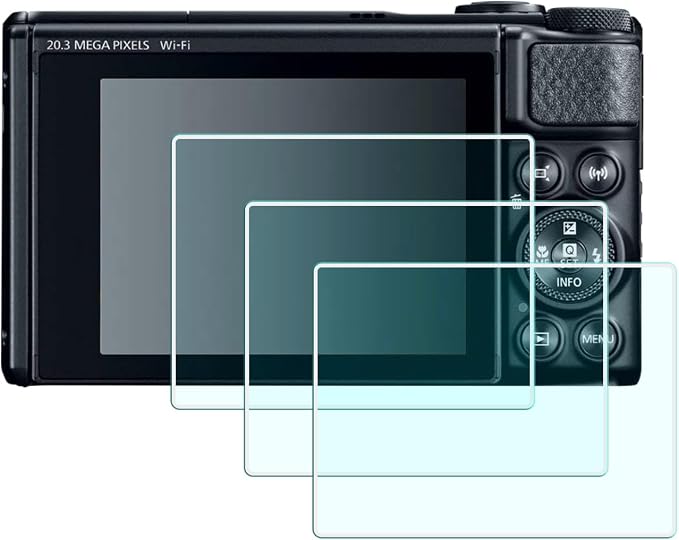 Screen Protector for Canon PowerShot SX740 HS SX730 HS Camera (Accessories) | [3 Pack] HUIPUXIANG Compatible with Canon SX740HS 0.3mm High Definition 9H Hardness Optical LCD Premium Glass by HUIPUXIANG