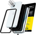 NEW'C 3x Privacy for iPhone 15 Screen Protector (6.1 inches)+ 3x Camera Lens Protector, Sensor Protection, Case Friendly Tempered Glass Film + Dust Plug - Easy installation tool included | Sensor Protection by NEWC