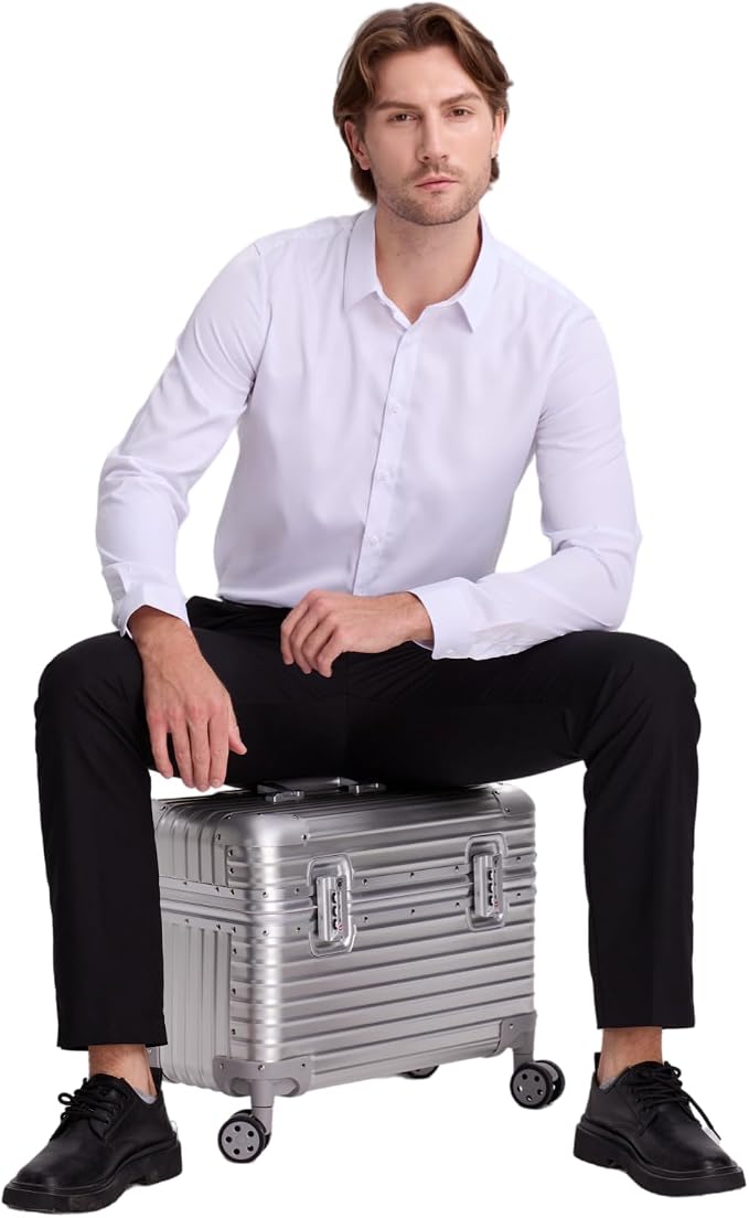 Full Aluminum Rolling Camera Bag 18" Camera Case | Wheeled Photography Gear Case, Carry-on Luggage, Dual TSA locks, Detachable Wheels & Dividers, Fits 17" laptop, DSLRs & Lens - Image 13